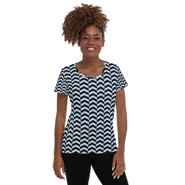 All-Over Print Women's Athletic T-shirt - Objet D'Art