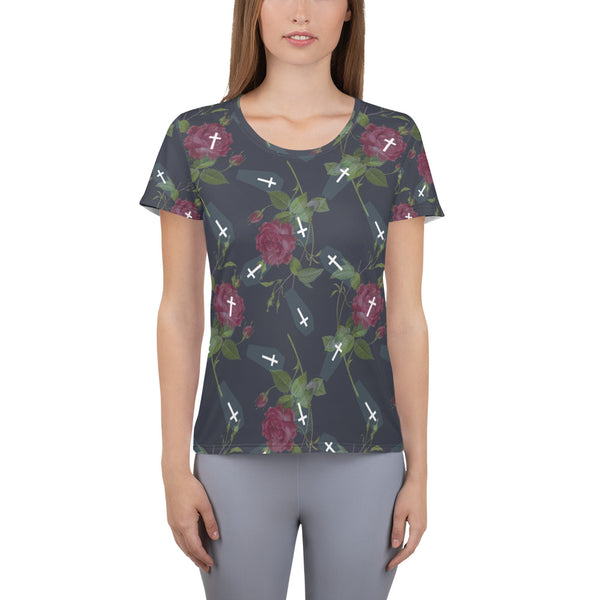 All-Over Print Women's Athletic T-shirt - Objet D'Art