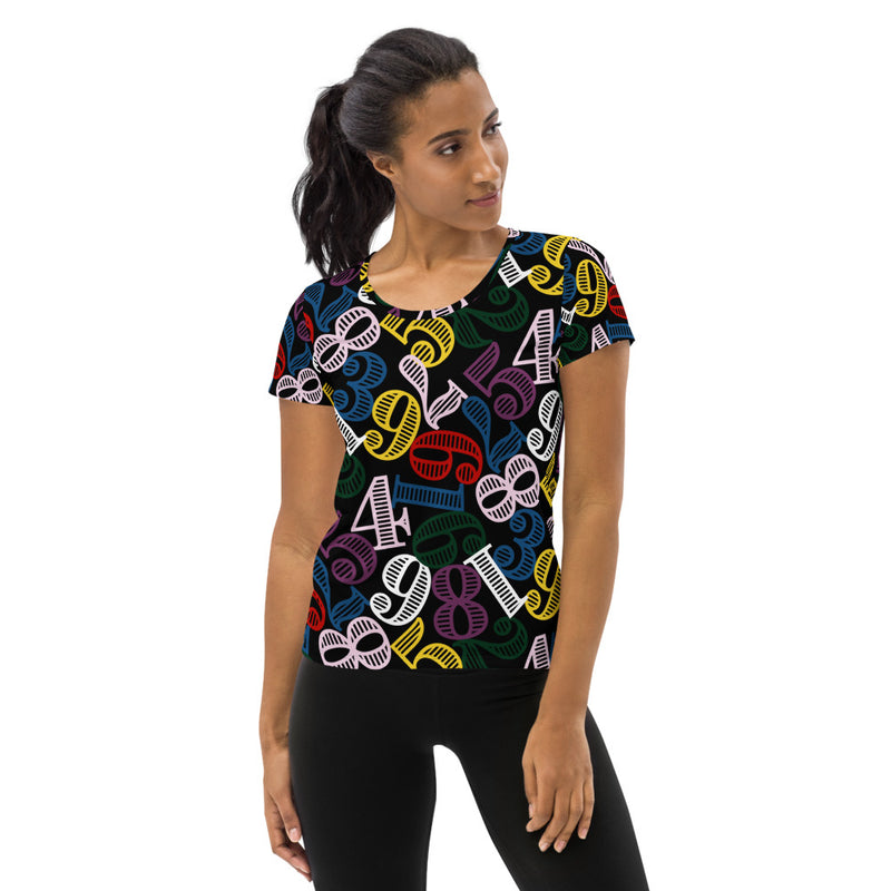 All-Over Print Women's Athletic T-shirt - Objet D'Art
