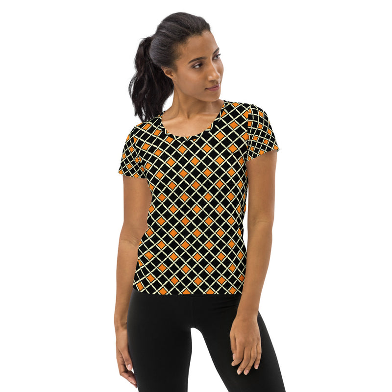 All-Over Print Women's Athletic T-shirt - Objet D'Art