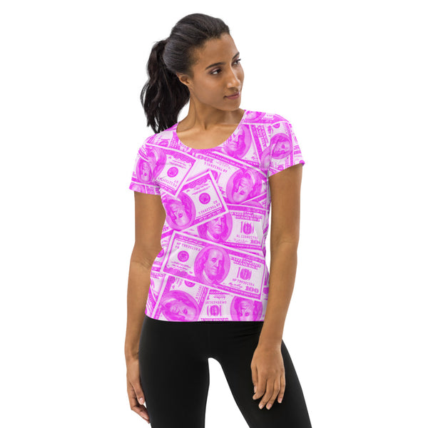 In the Pink Women's Athletic T-shirt - Objet D'Art