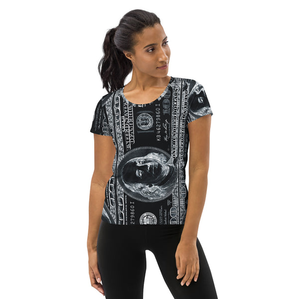 Benjamin Franklin Women's Athletic T-shirt - Objet D'Art