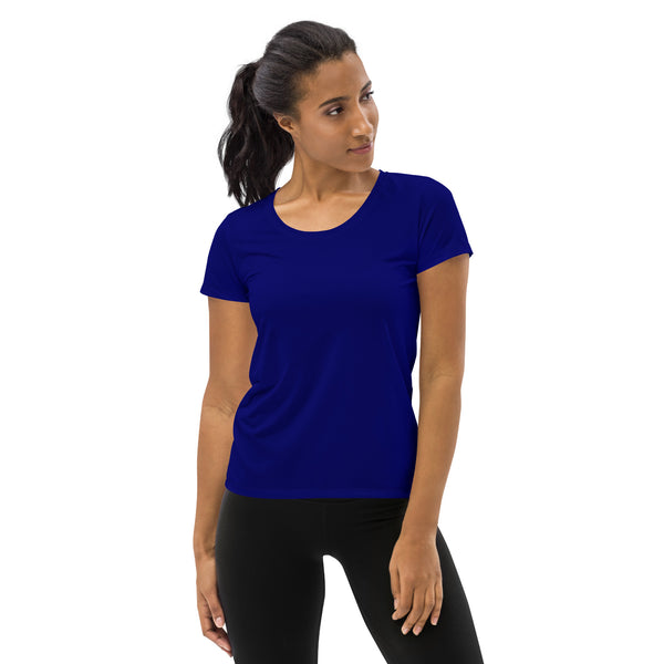 Ink Blue Women's Athletic T-shirt - Objet D'Art