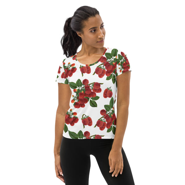 Colossal Raspberry Parfait Women's Athletic T-shirt - Objet D'Art