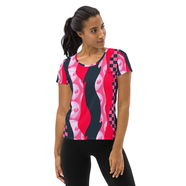 All-Over Print Women's Athletic T-shirt - Objet D'Art