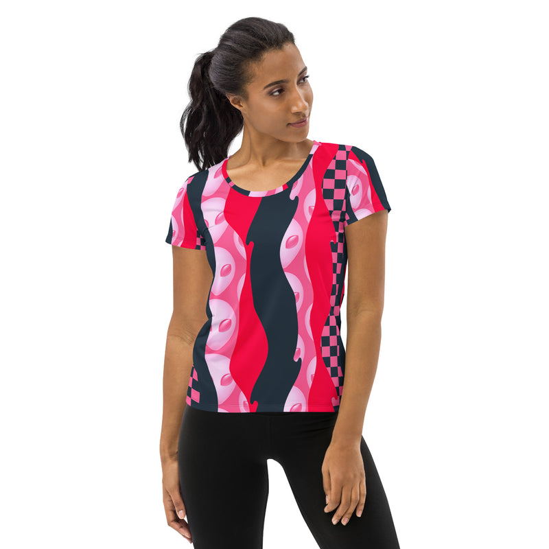 All-Over Print Women's Athletic T-shirt - Objet D'Art