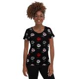 Polyglot Kisses Women's Athletic T-shirt - Objet D'Art