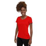 Christmas Red Women's Athletic T-shirt - Objet D'Art