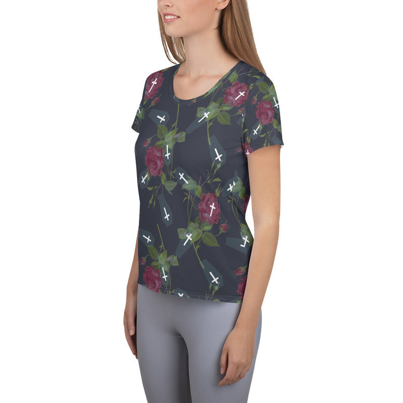 All-Over Print Women's Athletic T-shirt - Objet D'Art