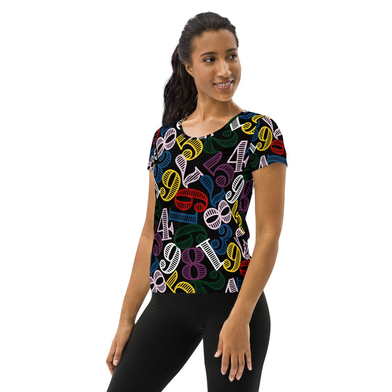 All-Over Print Women's Athletic T-shirt - Objet D'Art