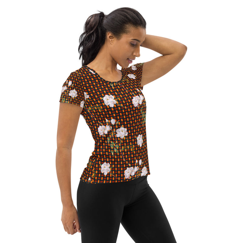 All-Over Print Women's Athletic T-shirt - Objet D'Art