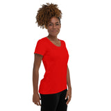 Christmas Red Women's Athletic T-shirt - Objet D'Art