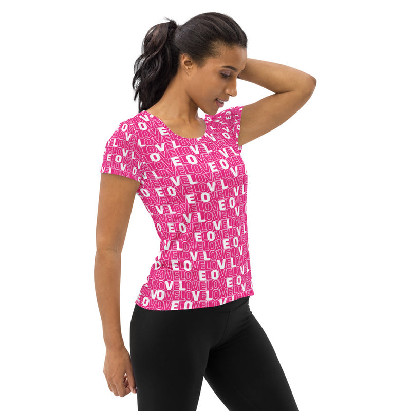 All-Over Print Women's Athletic T-shirt - Objet D'Art