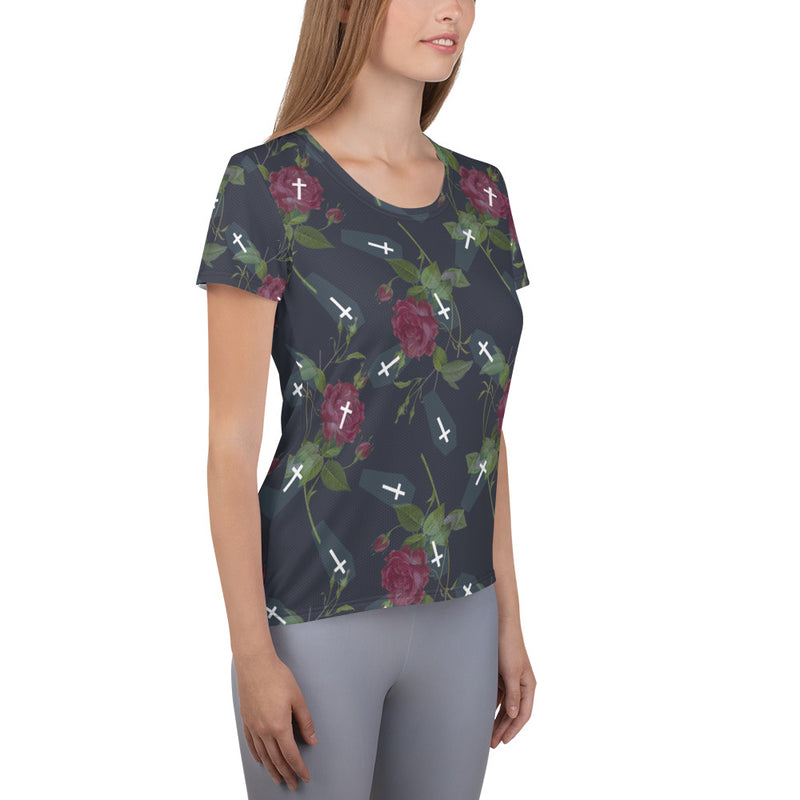 All-Over Print Women's Athletic T-shirt - Objet D'Art