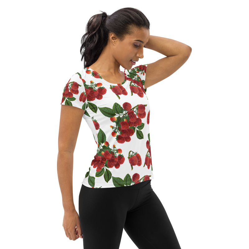 Colossal Raspberry Parfait Women's Athletic T-shirt - Objet D'Art