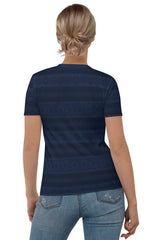 Arabesque Blue Women's T-shirt - Objet D'Art