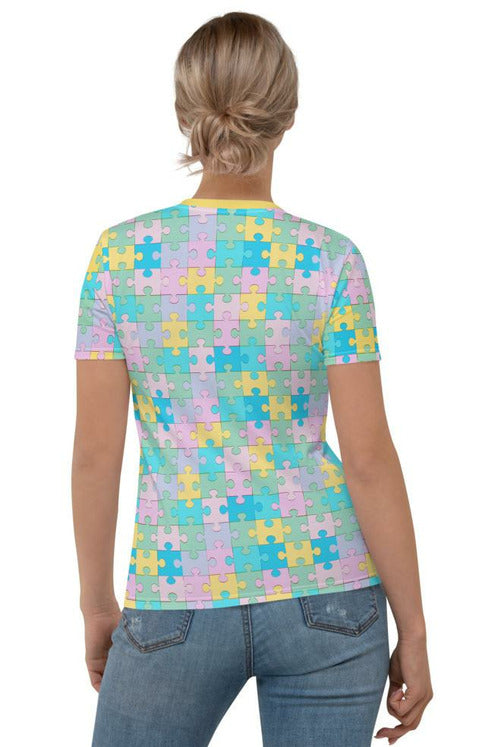 Pastel Puzzle Women's T-shirt - Objet D'Art
