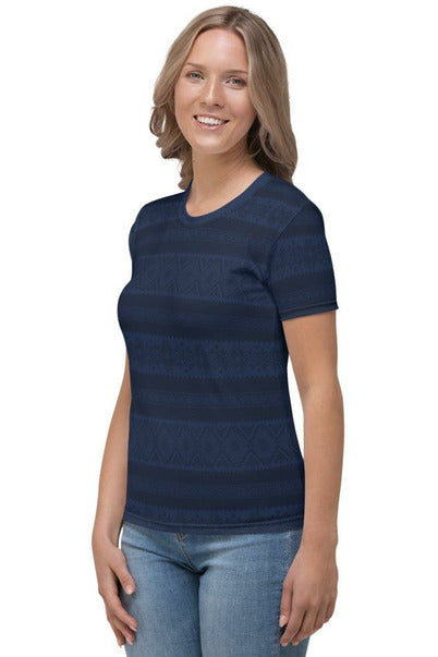 Arabesque Blue Women's T-shirt - Objet D'Art