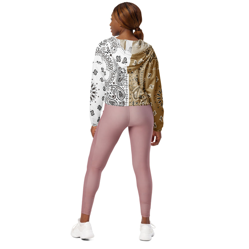 Bandana Print Women’s cropped windbreaker - Objet D'Art