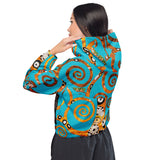 Tree of Life Gustav Klimt Women’s cropped windbreaker - Objet D'Art