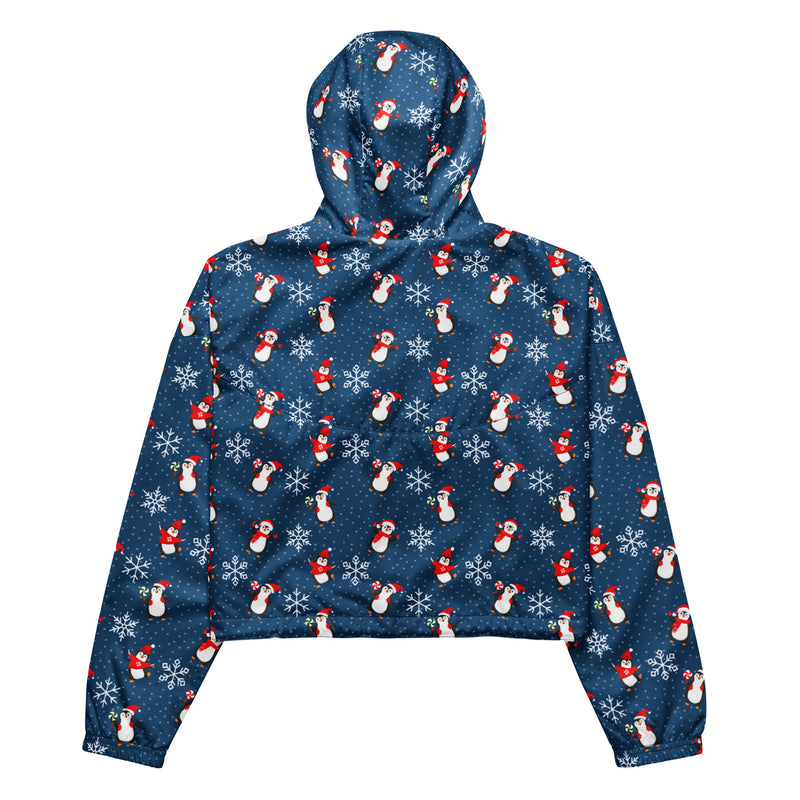 Happy Holidays Women’s cropped windbreaker - Objet D'Art