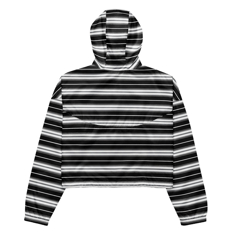 Striped Women’s cropped windbreaker - Objet D'Art