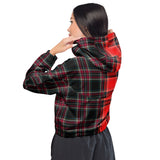 World Joy Plaid Women’s cropped windbreaker - Objet D'Art