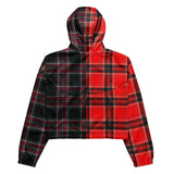 World Joy Plaid Women’s cropped windbreaker - Objet D'Art