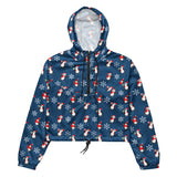 Happy Holidays Women’s cropped windbreaker - Objet D'Art