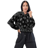 Black Bandana Women’s cropped windbreaker - Objet D'Art