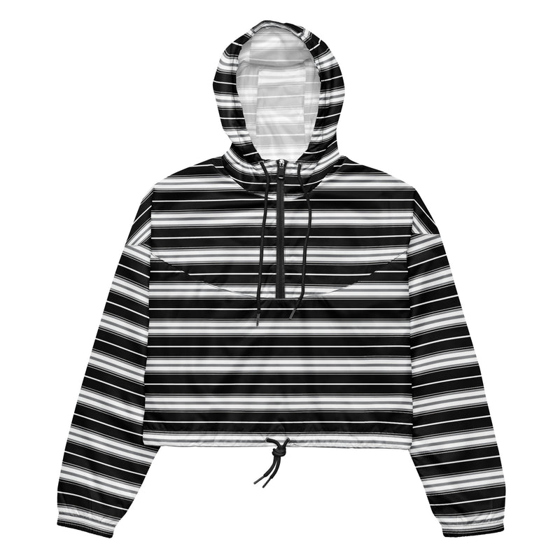 Striped Women’s cropped windbreaker - Objet D'Art