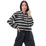 Striped Women’s cropped windbreaker - Objet D'Art