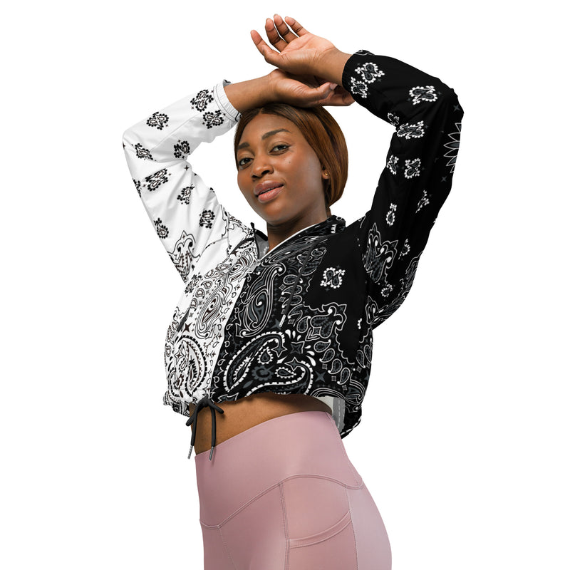 Bandana Art Women’s cropped windbreaker - Objet D'Art