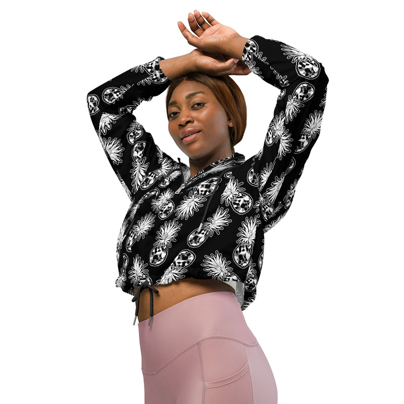 Bauhaus Pineapple Women’s cropped windbreaker - Objet D'Art