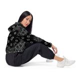 Black Bandana Women’s cropped windbreaker - Objet D'Art