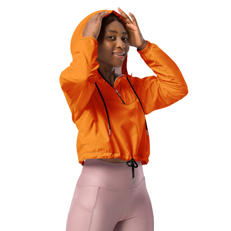 Turmeric Women’s cropped windbreaker - Objet D'Art
