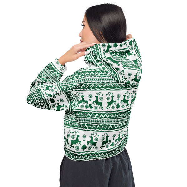 Winter Wonderland Women’s cropped windbreaker - Objet D'Art