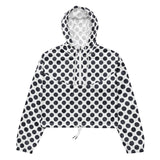 Polka Dot Paynes Gray Women’s cropped windbreaker - Objet D'Art