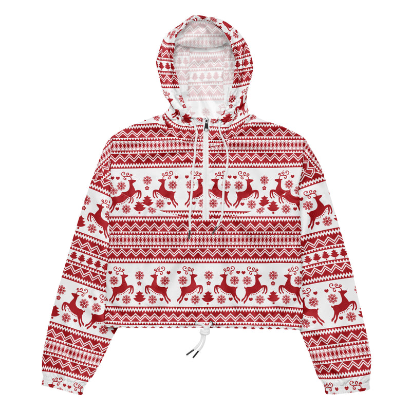 Winter Wonderland Women’s cropped windbreaker - Objet D'Art