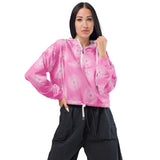 Indo/African Print Women’s cropped windbreaker - Objet D'Art