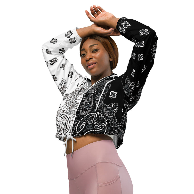 Bandana Art Women’s cropped windbreaker - Objet D'Art
