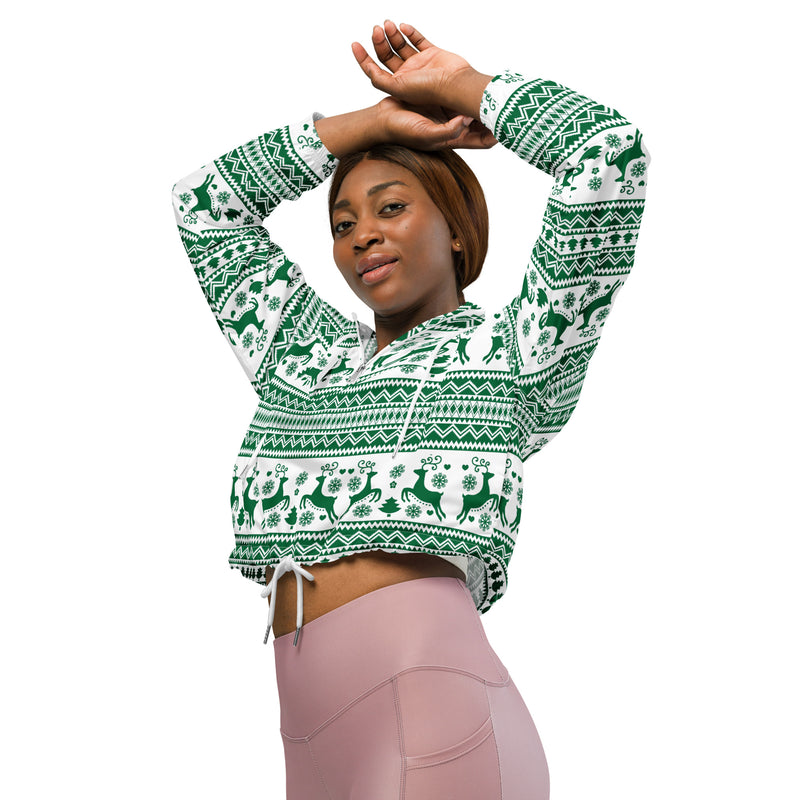 Winter Wonderland Women’s cropped windbreaker - Objet D'Art