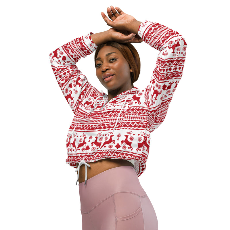 Winter Wonderland Women’s cropped windbreaker - Objet D'Art