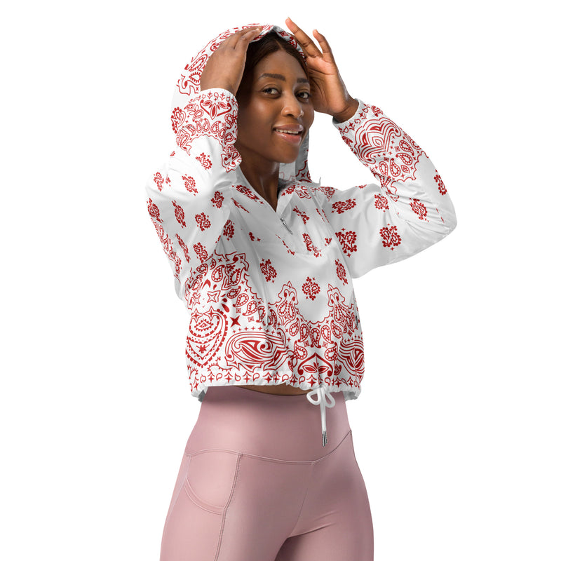 Bandana Art Women’s cropped windbreaker - Objet D'Art