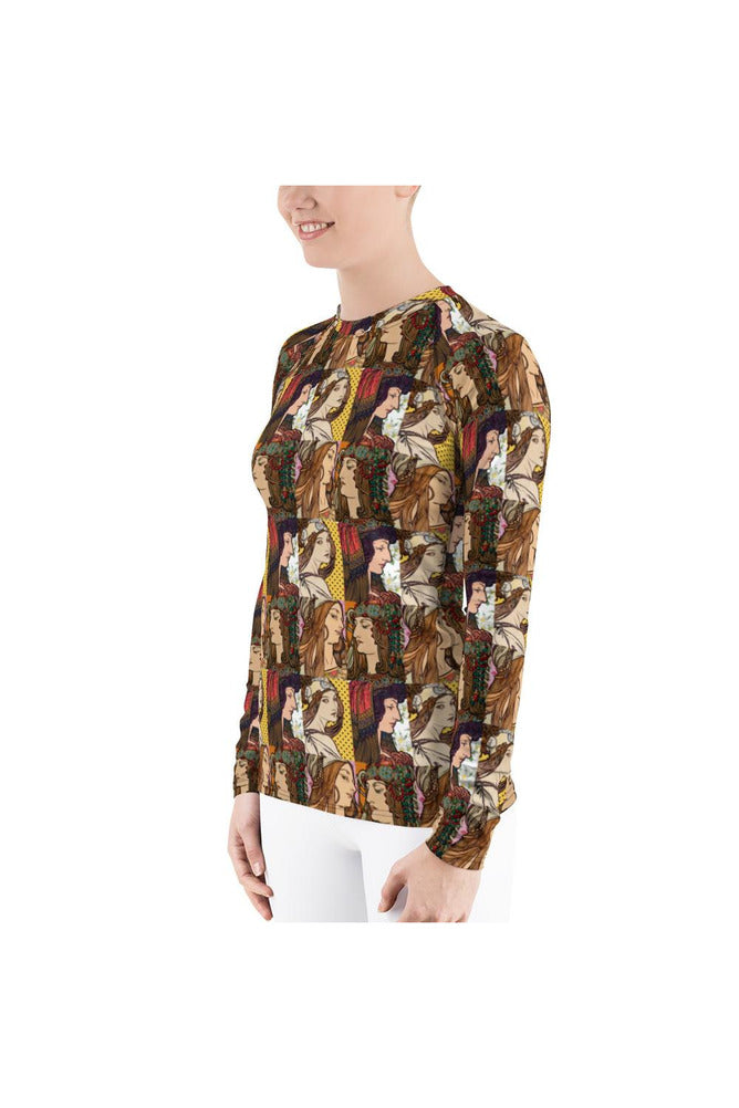 Art Nouveau Women's Rash Guard - Objet D'Art