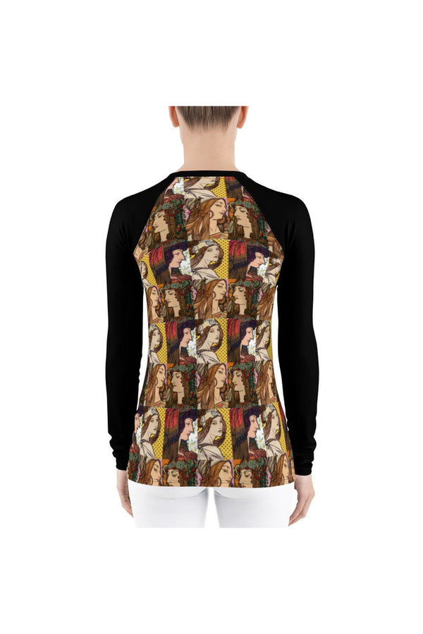 Art Nouveau Women's Rash Guard - Objet D'Art