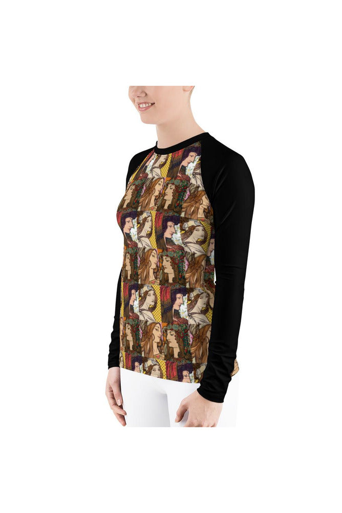 Art Nouveau Women's Rash Guard - Objet D'Art