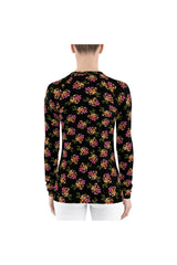 Floral Flare Women's Rash Guard - Objet D'Art