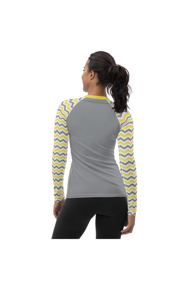 Yellow & Gray Women's Rash Guard - Objet D'Art