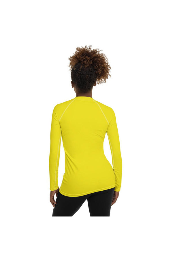 Yellow Women's Rash Guard - Objet D'Art